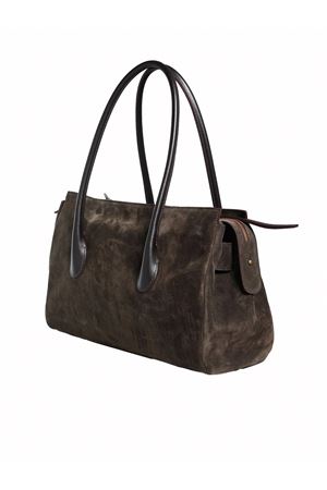 Borsa A Spalla Emeralda In Camoscio Marrone ROBERTO FESTA | EMERALDAMOGANO